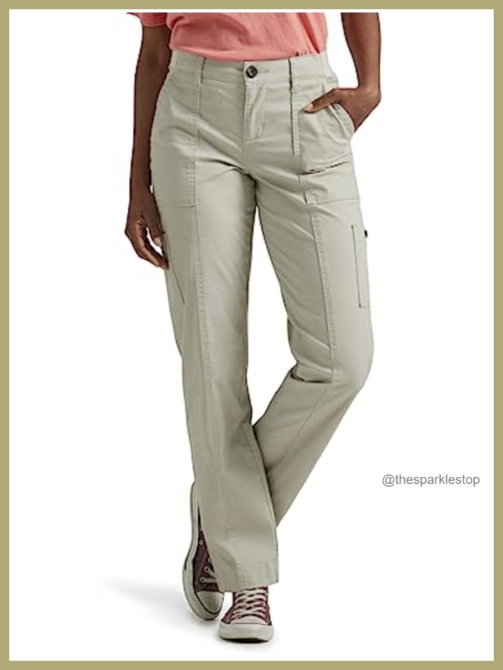 Petite Ultra Lux Flex-To-Go Utility Straight Leg Loose Fit Stretch Pants